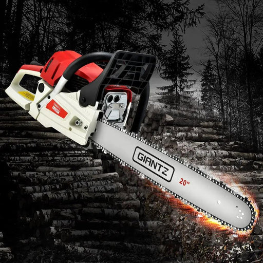 SportZone.co.nz Tools > Industrial Tools Giantz 62CC Petrol Chainsaw 20” Bar Commercial E-Start Tree Cutting Saw Giantz 62cc Petrol Chainsaw E Start 20 Inch Bar