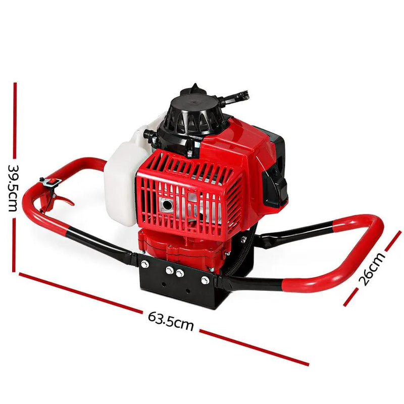 Giantz 80CC Petrol Post Hole Digger Motor Only Engine Red by SportZone.co.nz