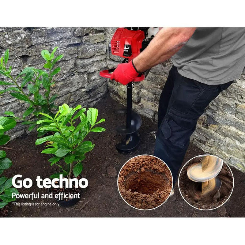 SportZone.co.nz Tools > Power Tools > Outdoor Power Equipment Giantz 80CC Petrol Post Hole Digger Motor Only Engine Red Giantz 80CC Petrol Post Hole Digger Motor Only Engine Red