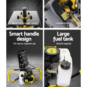 Giantz 80CC Post Hole Digger 200mm Petrol Drill Auger Extension Bits by SportZone.co.nz