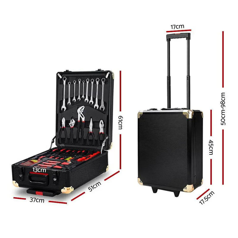 Giantz 816pcs Tool Kit Trolley Case Mechanics Box Toolbox Portable DIY Set by SportZone.co.nz