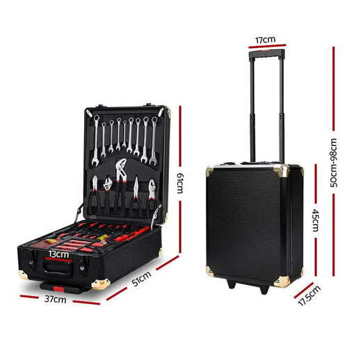 Giantz 816pcs Tool Kit Trolley Case Mechanics Box Toolbox Portable DIY Set by SportZone.co.nz