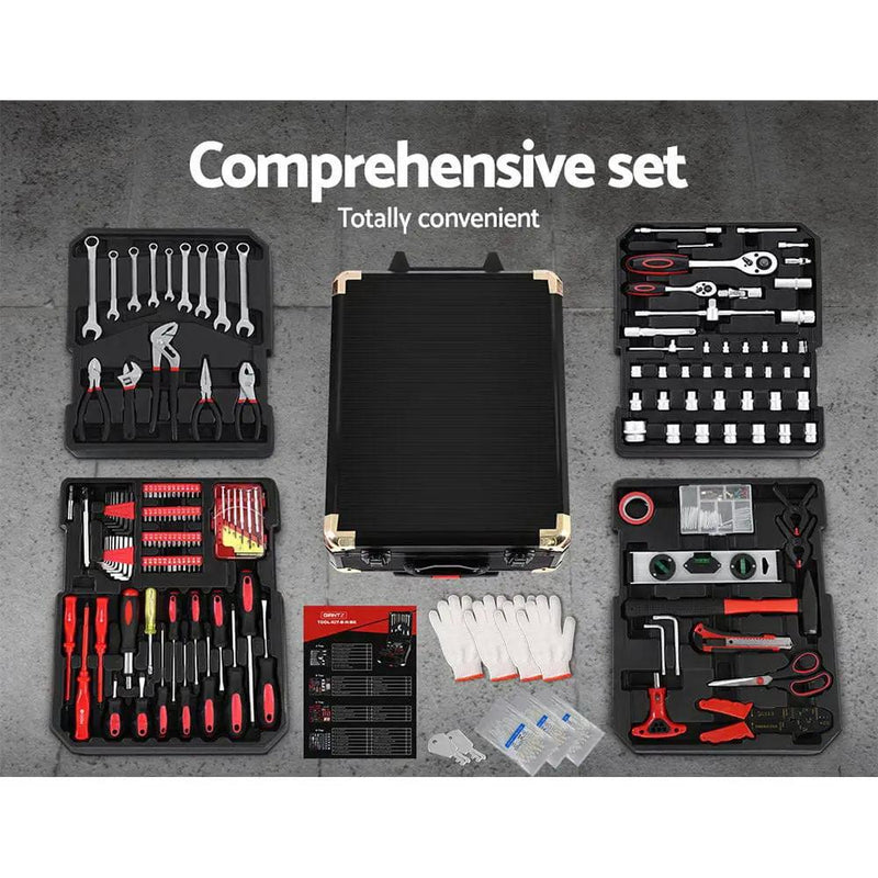 Giantz 816pcs Tool Kit Trolley Case Mechanics Box Toolbox Portable DIY Set by SportZone.co.nz