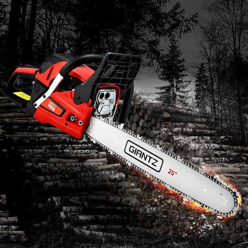 Giantz Chainsaw Petrol 52CC 20" Bar Commercial E-Start Pruning Chain Saw by SportZone.co.nz
