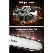 Giantz Chainsaw Petrol 52CC 20" Oregon Bar Commercial E-Start Pruning Chain Saw by SportZone.co.nz
