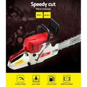 SportZone.co.nz Tools > Industrial Tools Giantz 62cc Petrol Chainsaw With 20 Inch Bar And E Start Giantz 62cc Petrol Chainsaw E Start 20 Inch Bar