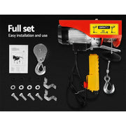 Giantz Electric Hoist Winch 300/600KG Cable 18M Rope Tool Remote Chain Lifting by SportZone.co.nz