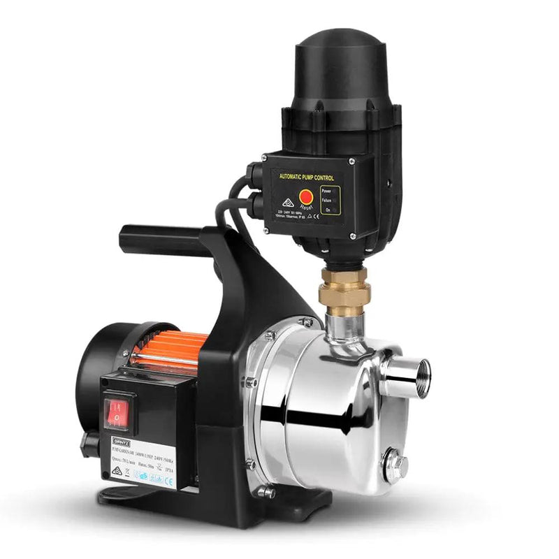 Giantz Garden Water Pump 1500W High Pressure Tank Rain Farm Irrigation Black by SportZone.co.nz