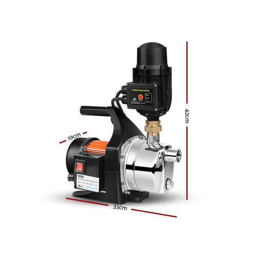 Giantz Garden Water Pump 1500W High Pressure Tank Rain Farm Irrigation Black by SportZone.co.nz