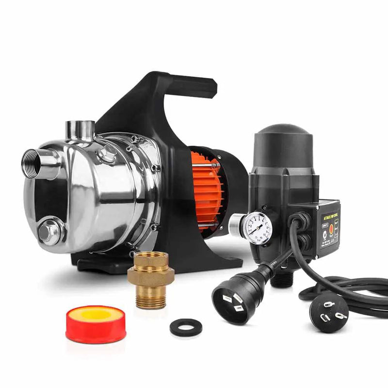 Giantz Garden Water Pump 1500W High Pressure Tank Rain Farm Irrigation Black by SportZone.co.nz