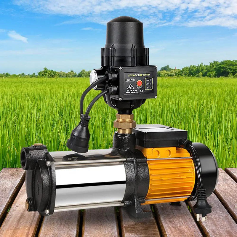 Giantz Garden Water Pump High Pressure 2000W 4-Stage Tank Irrigation Black by SportZone.co.nz