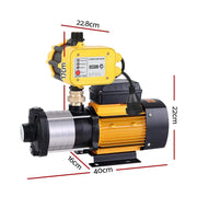 Giantz Garden Water Pump High Pressure 2000W 5-Stage Tank Irrigation Yellow by SportZone.co.nz