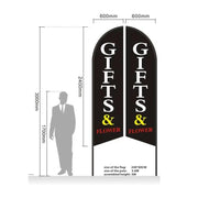 'GIFT' 3.4m Ground Drill/SET Commercial Feather Banner Flag by dealonline.co.nz