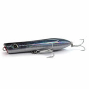 Bluewater Rocket Popper 163 Saury - metallic fishing lure with sharp hooks for saltwater fishing.