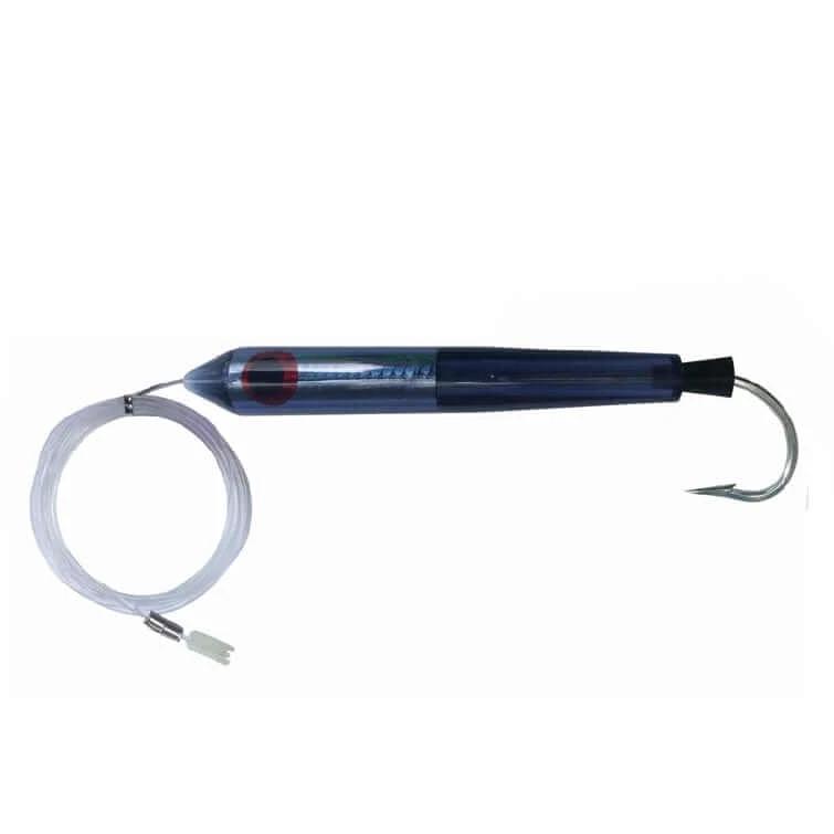 Bluewater Speed Plug Smoke with luminous ball and rubber hook lock for high-speed trolling.