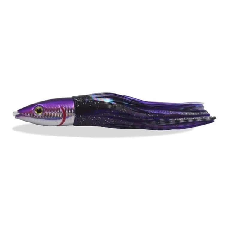 Bluewater Speed Skirt Purple/Black for high-speed trolling, ideal for Tuna and Wahoo fishing.