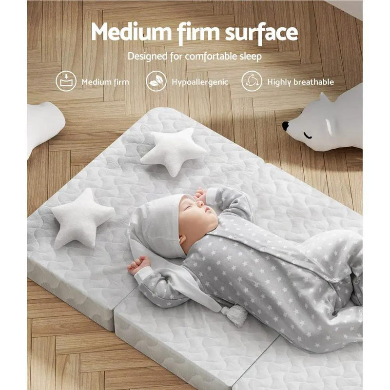 Giselle Bedding Foldable Mattress Folding Foam Cot Bed White by SportZone.co.nz