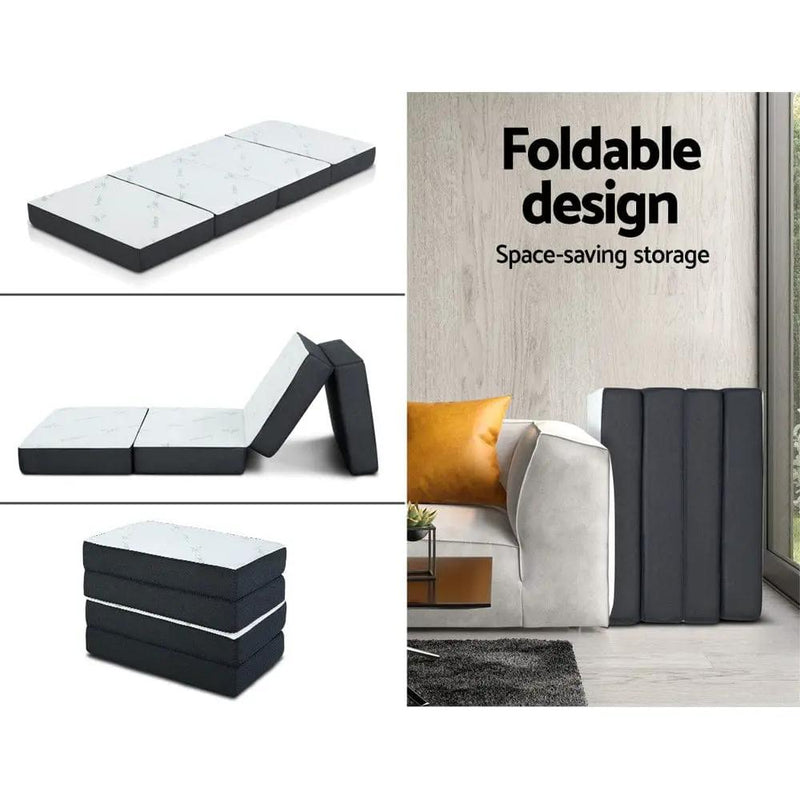 Giselle Bedding Foldable Mattress Folding Foam Sofa Bed Mat Bamboo by SportZone.co.nz