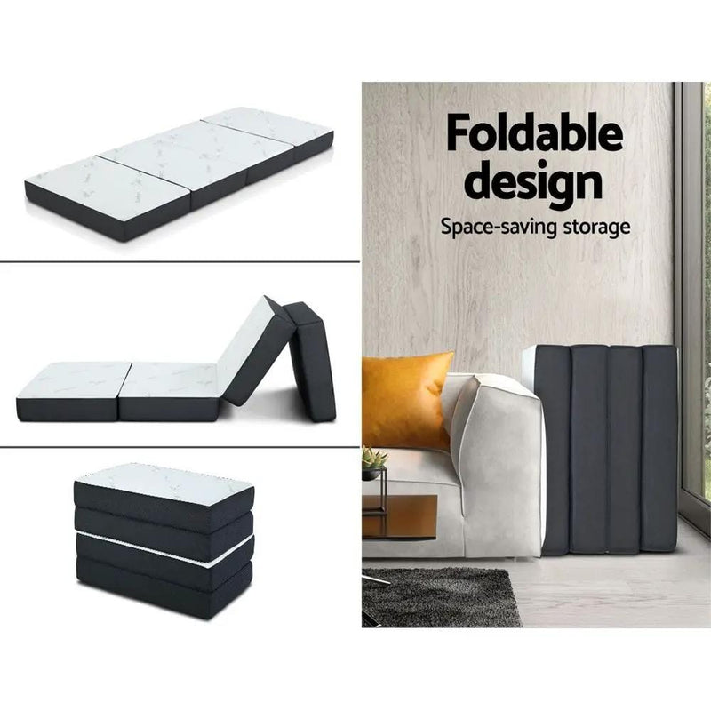 SportZone.co.nz Furniture > Mattresses Giselle Bedding Foldable Mattress Folding Foam Sofa Bed Mat Bamboo Giselle Bedding Foldable Mattress Folding Foam Sofa Bed Mat Bamboo
