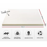 Giselle Bedding Memory Foam Mattress Topper 8cm Double by SportZone.co.nz