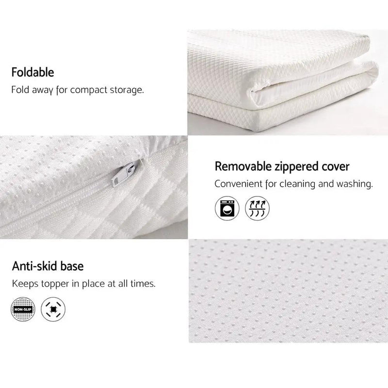 Giselle Bedding Memory Foam Mattress Topper 8cm Double by SportZone.co.nz