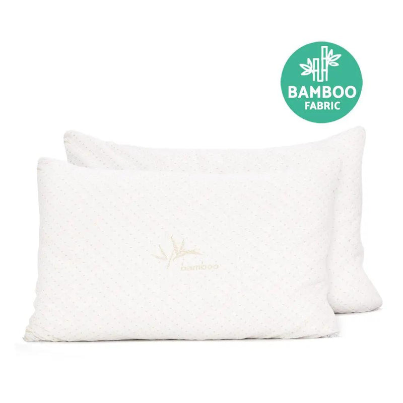Giselle Bedding Memory Foam Pillow Bamboo Cover Twin Pack by SportZone.co.nz