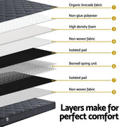SportZone.co.nz Furniture > Mattresses > Single Mattress Giselle Bedding Single Mattress 16cm Bonnell Spring Medium Firm Tight Top Giselle Bedding Single Mattress 16cm Bonnell Spring Medium Firm Tight Top