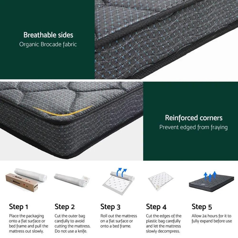 SportZone.co.nz Furniture > Mattresses > Single Mattress Giselle Bedding Single Mattress 16cm Bonnell Spring Medium Firm Tight Top Giselle Bedding Single Mattress 16cm Bonnell Spring Medium Firm Tight Top