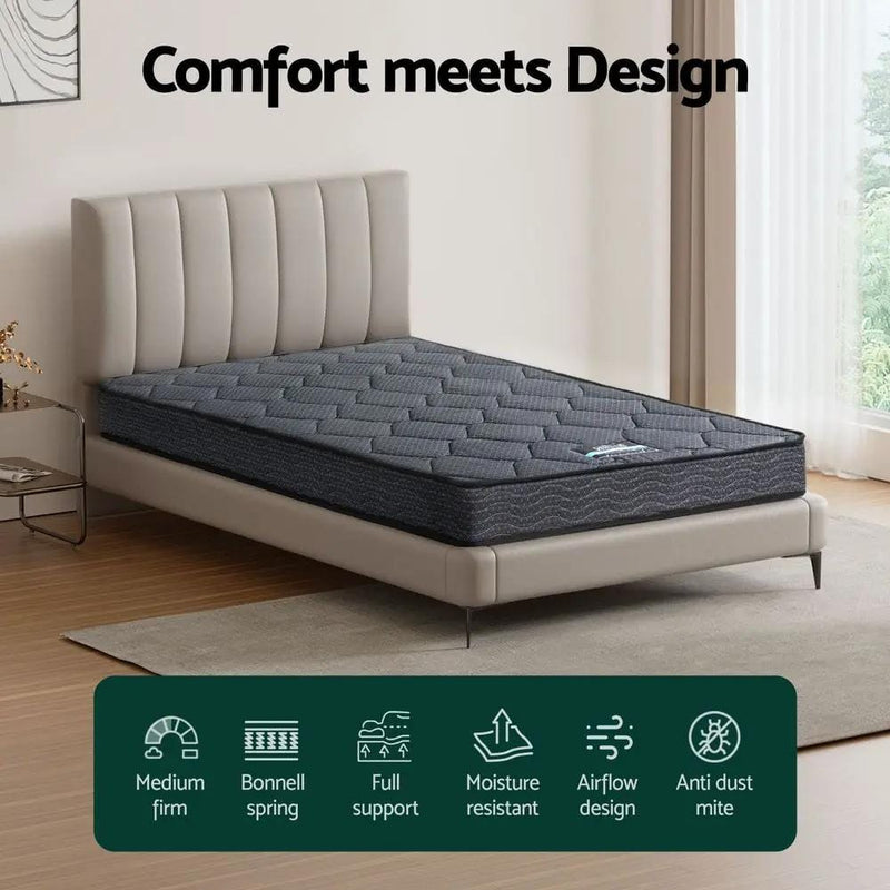 SportZone.co.nz Furniture > Mattresses > Single Mattress Giselle Bedding Single Mattress 16cm Bonnell Spring Medium Firm Tight Top Giselle Bedding Single Mattress 16cm Bonnell Spring Medium Firm Tight Top