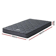 SportZone.co.nz Furniture > Mattresses > Single Mattress Giselle Bedding Single Mattress 16cm Bonnell Spring Medium Firm Tight Top Giselle Bedding Single Mattress 16cm Bonnell Spring Medium Firm Tight Top