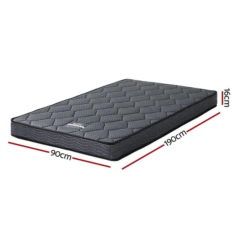 SportZone.co.nz Furniture > Mattresses > Single Mattress Giselle Bedding Single Mattress 16cm Bonnell Spring Medium Firm Tight Top Giselle Bedding Single Mattress 16cm Bonnell Spring Medium Firm Tight Top