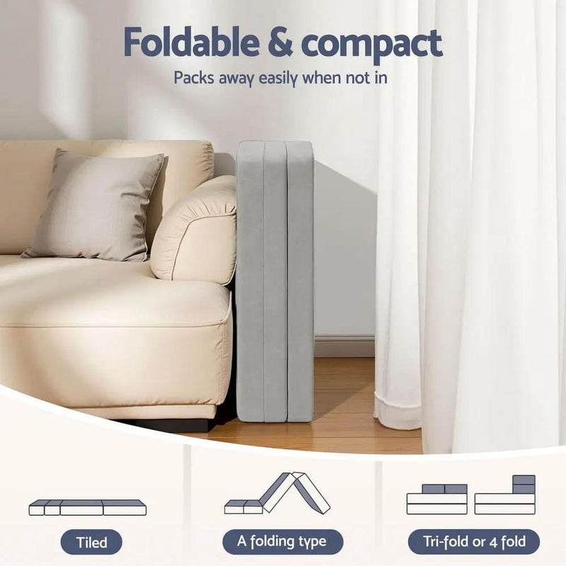 Giselle Foldable Mattress Folding Sofa Bed 4-fold Sleeping Camping Cushion Mat by SportZone.co.nz