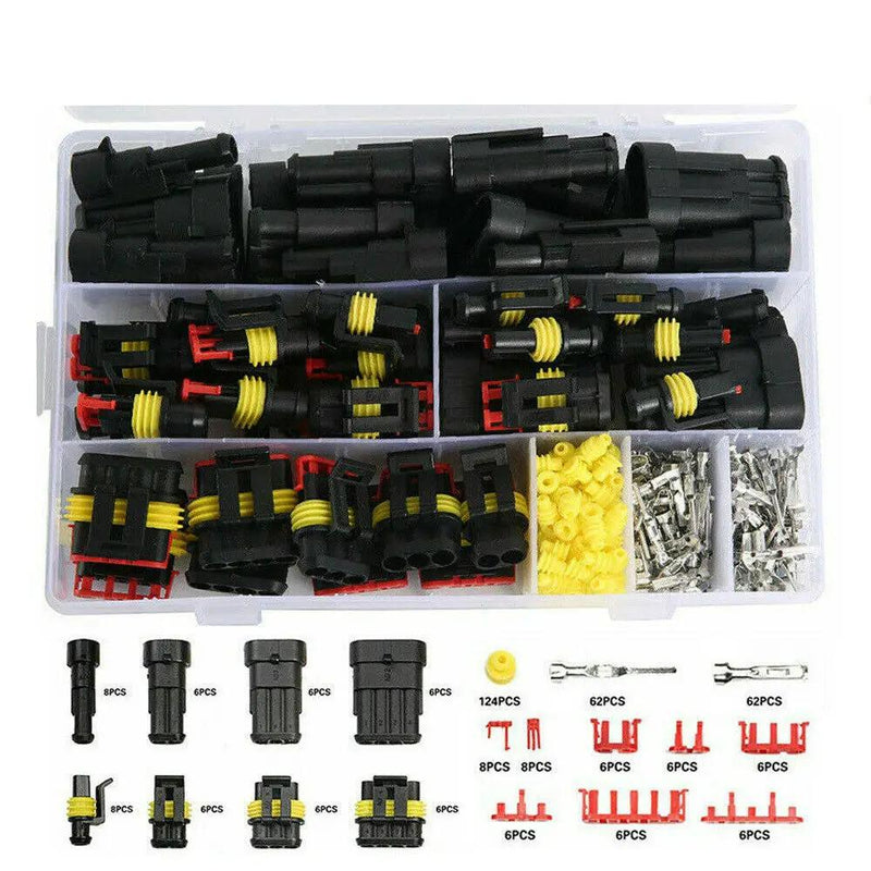 352pcs Waterproof Car Auto Electrical Wire Connector Plug 1-4 Pin Way Plug Kit by salelink.co.nz