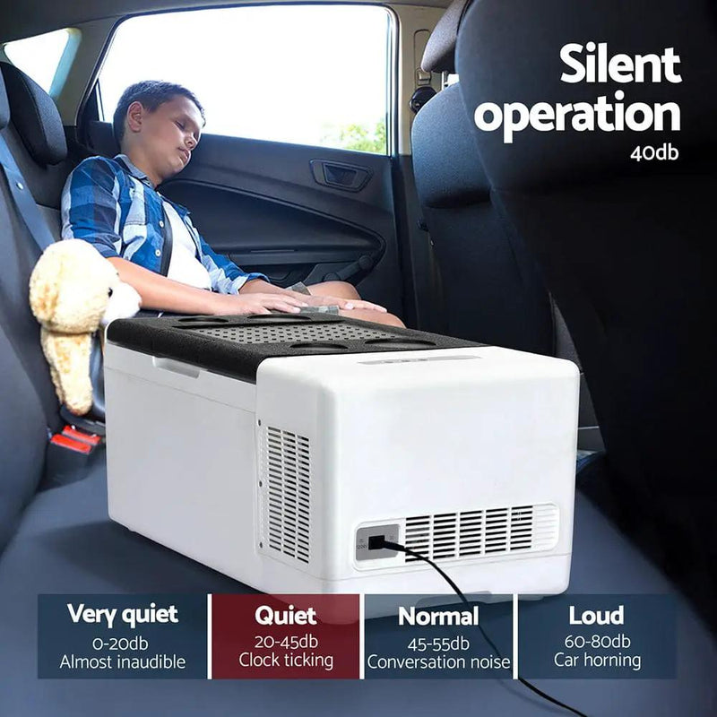 Glacio Camping Fridge 15L Portable Bar Fridges Freezer 12V/24V/240V by SportZone.co.nz