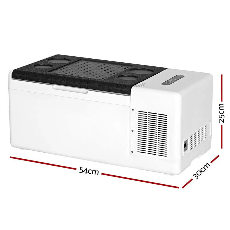 Glacio Camping Fridge 15L Portable Bar Fridges Freezer 12V/24V/240V by SportZone.co.nz