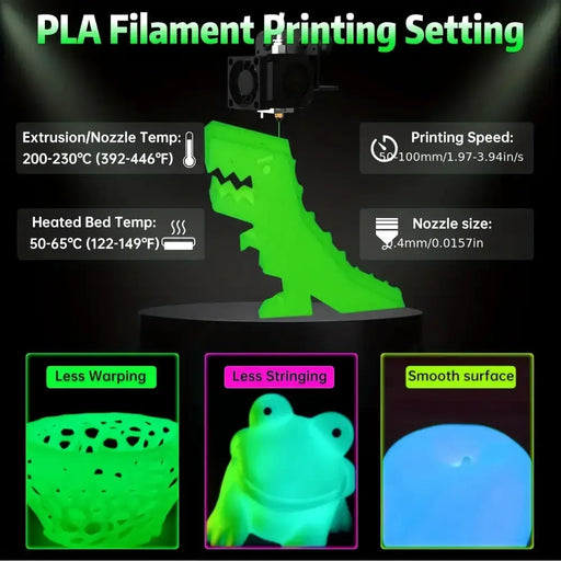 Glow-in-the-Dark PLA 3D Printer Filament 1.75mm (200g) (various colours available) by Habicare