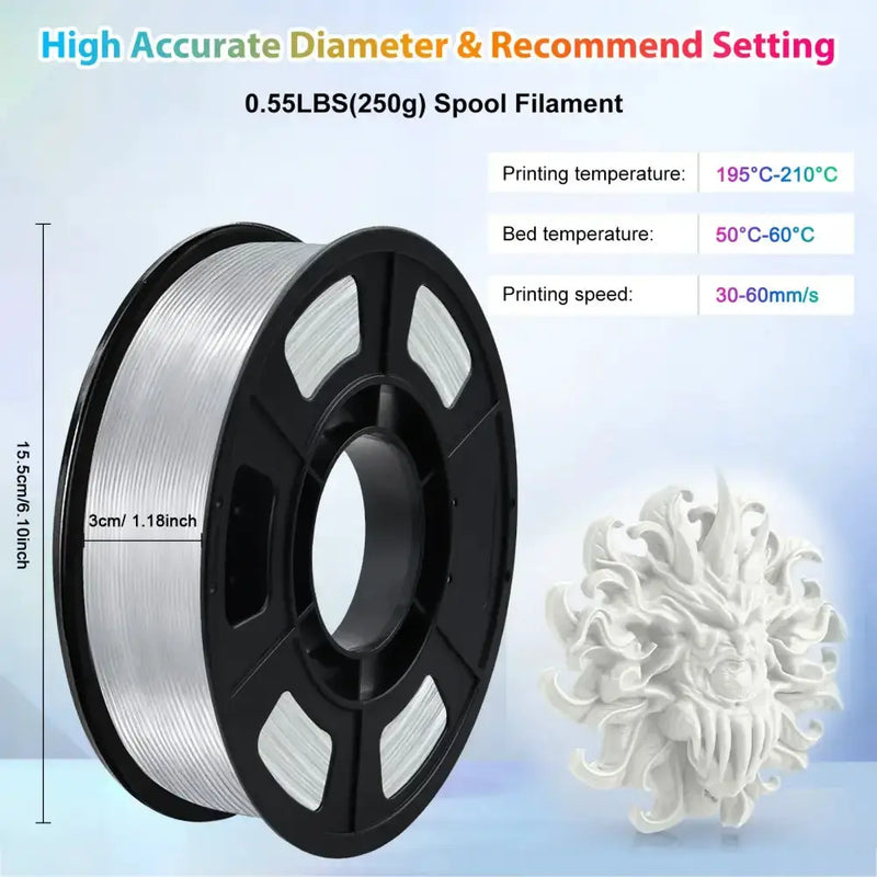 Glow-in-the-Dark PLA 3D Printer Filament 1.75mm (200g) (various colours available) by Habicare