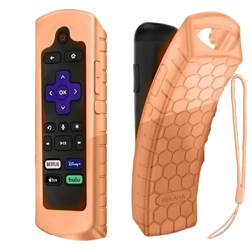 Glow-in-the-Dark Silicone Remote Control Cover with Lanyard by Habicare