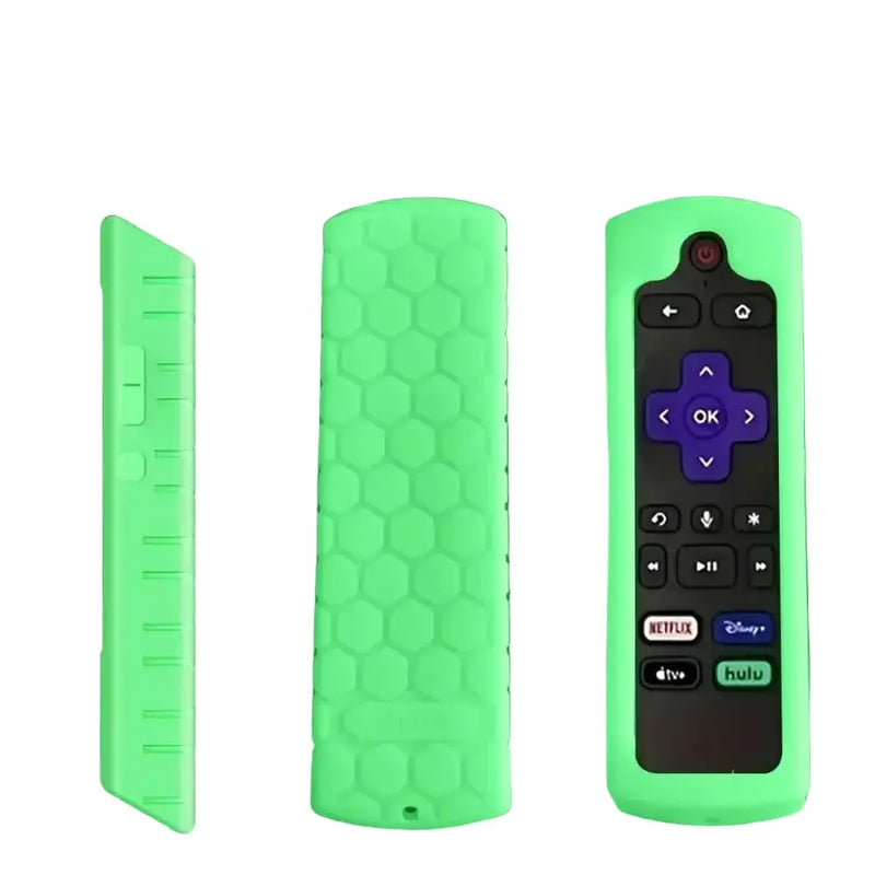 Glow-in-the-Dark Silicone Remote Control Cover with Lanyard by Habicare