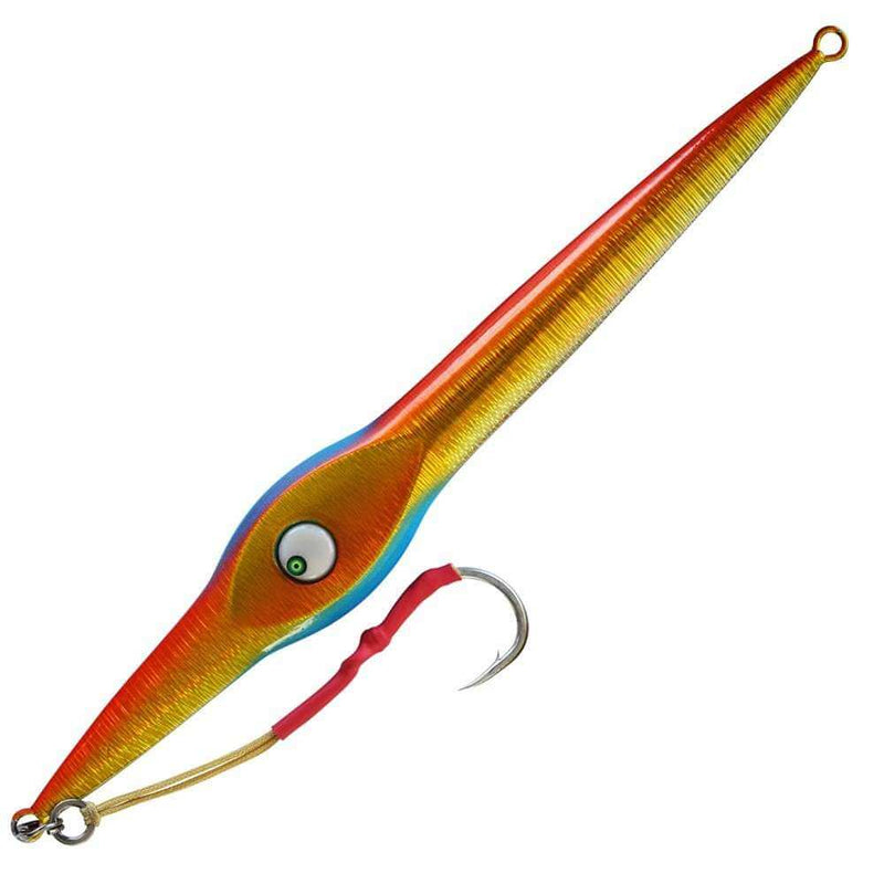 Lightning Rod - Mech Jig 400g Turbo Carrot lure featuring an LED light and Owner SJ-41 jigging hook.