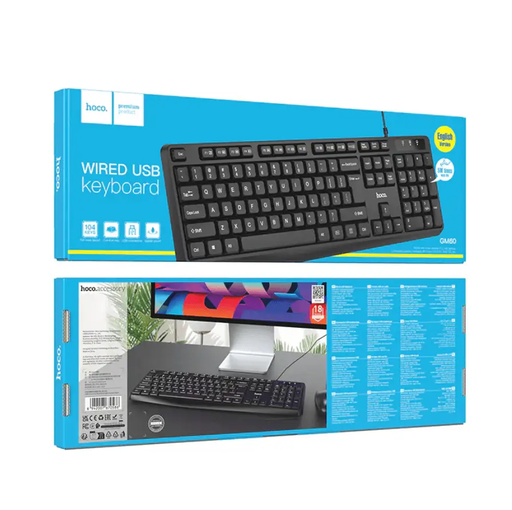 USB Wired Full Size Keyboard (GM60) by techplus