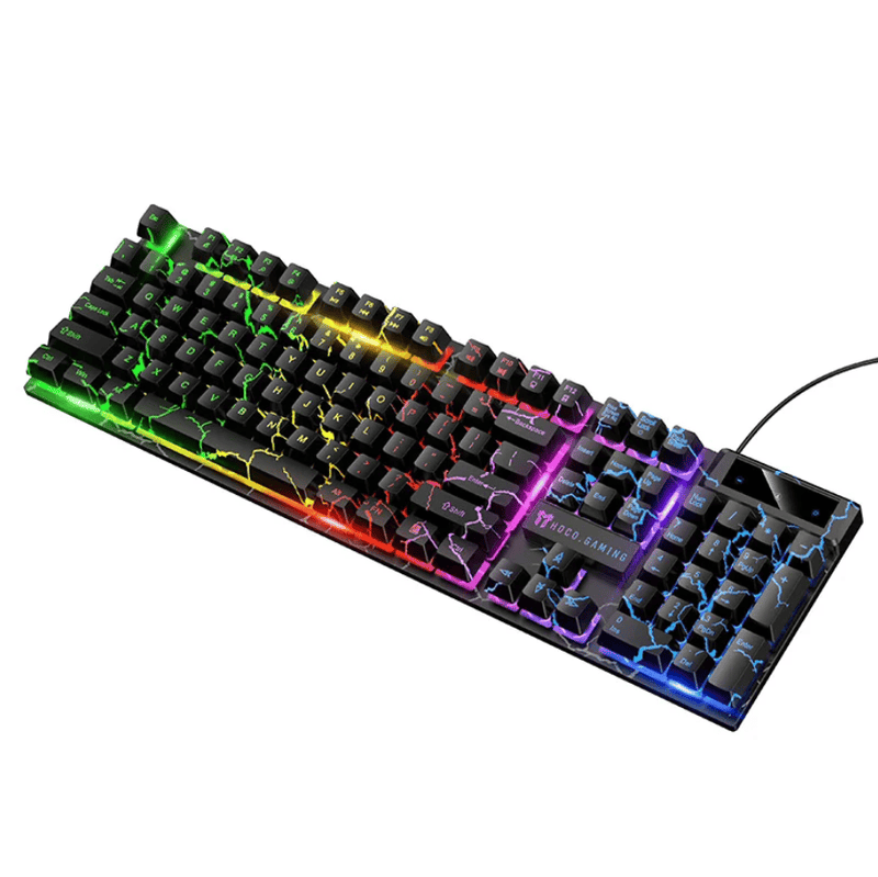 techplus GM701 Wired Gaming Keyboard RGB Rainbow Lights 6 Key Anti Ghosting GM701 RGB Rainbow Keyboard 6 Key Anti Ghosting