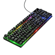 techplus GM701 Wired Gaming Keyboard RGB Rainbow Lights 6 Key Anti Ghosting GM701 RGB Rainbow Keyboard 6 Key Anti Ghosting