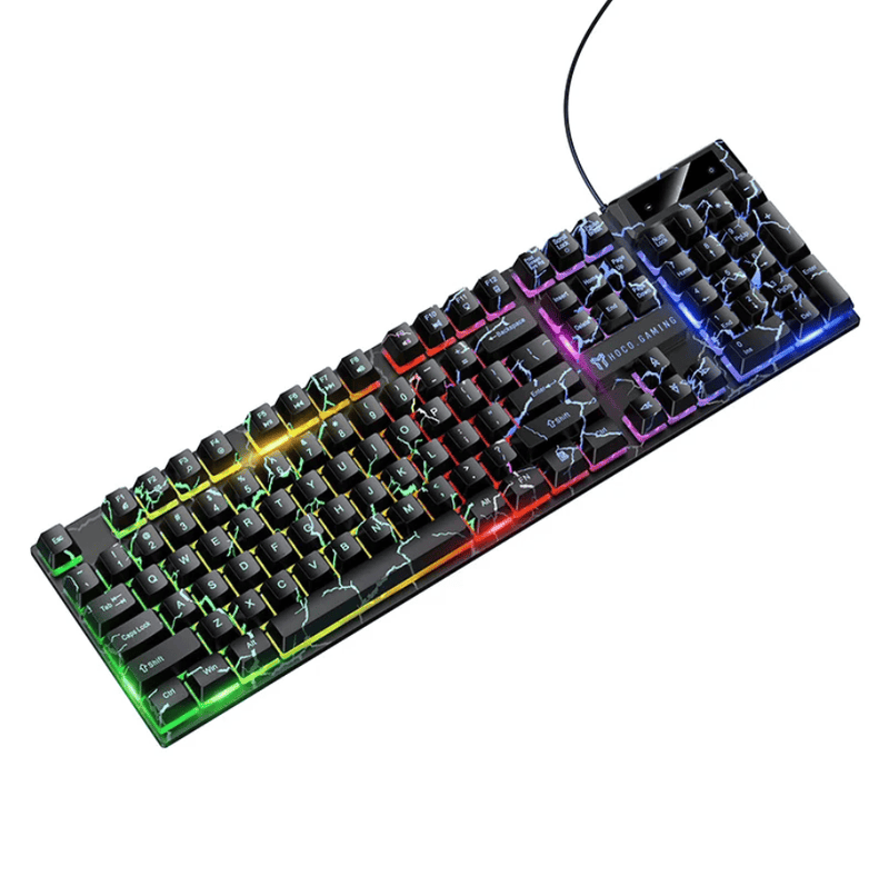techplus GM701 Wired Gaming Keyboard RGB Rainbow Lights 6 Key Anti Ghosting GM701 RGB Rainbow Keyboard 6 Key Anti Ghosting