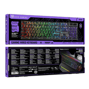 techplus GM701 Wired Gaming Keyboard RGB Rainbow Lights 6 Key Anti Ghosting GM701 RGB Rainbow Keyboard 6 Key Anti Ghosting