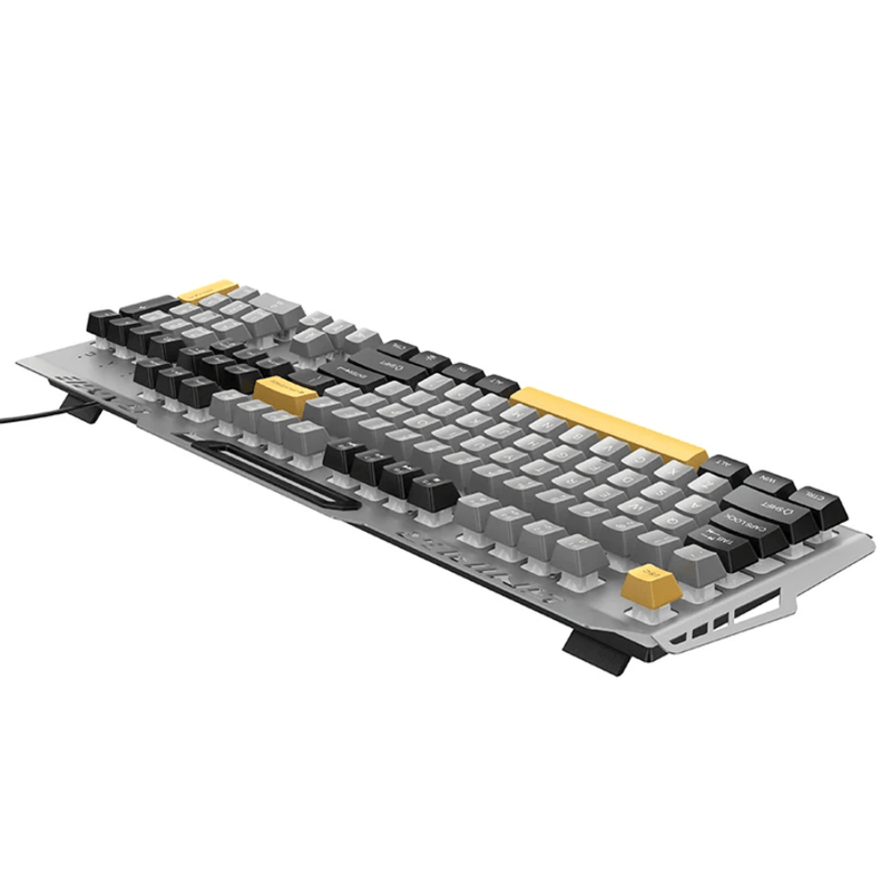 techplus GM702 Ergonomic Wired Gaming Keyboard With RGB Backlighting And Wrist Rest GM702 Ergonomic Wired Gaming Keyboard with Backlighting