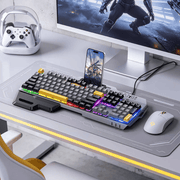 techplus GM702 Ergonomic Wired Gaming Keyboard With RGB Backlighting And Wrist Rest GM702 Ergonomic Wired Gaming Keyboard with Backlighting