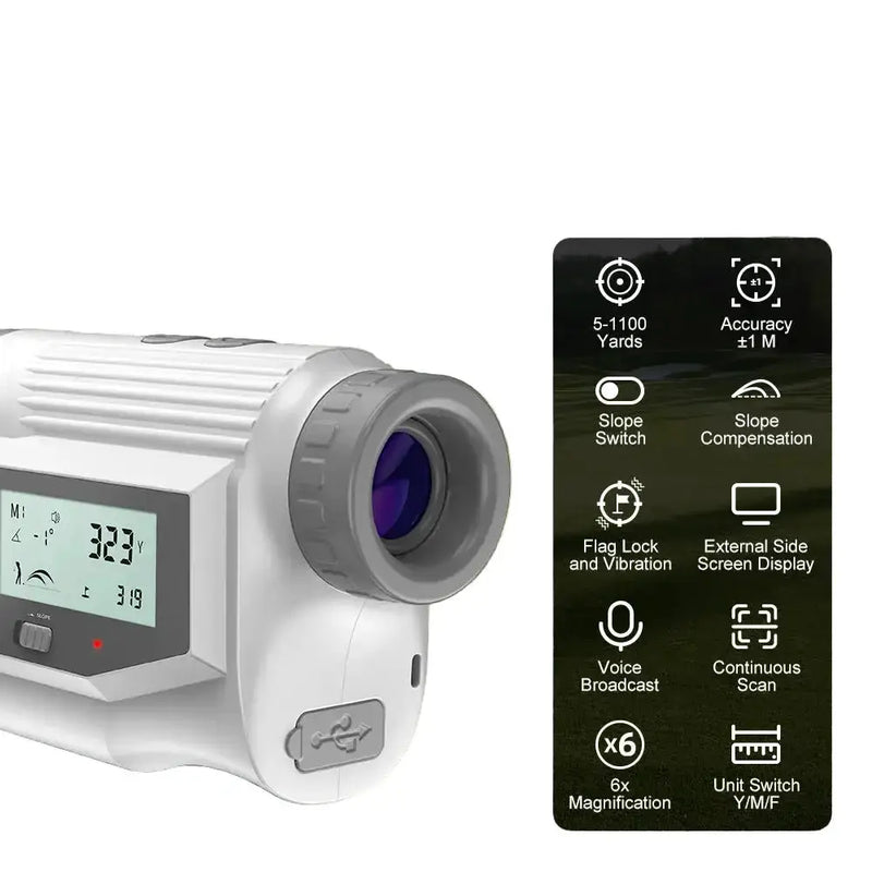 Golf Laser Rangefinder – USB Rechargeable with Slope (different models available) by Habicare