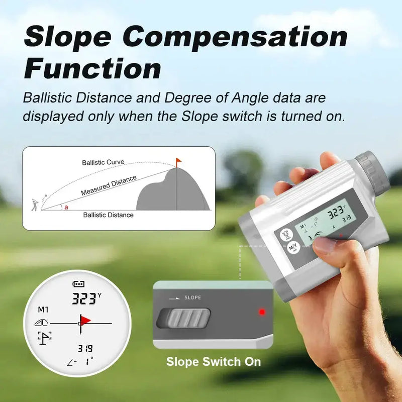 Golf Laser Rangefinder – USB Rechargeable with Slope (different models available) by Habicare
