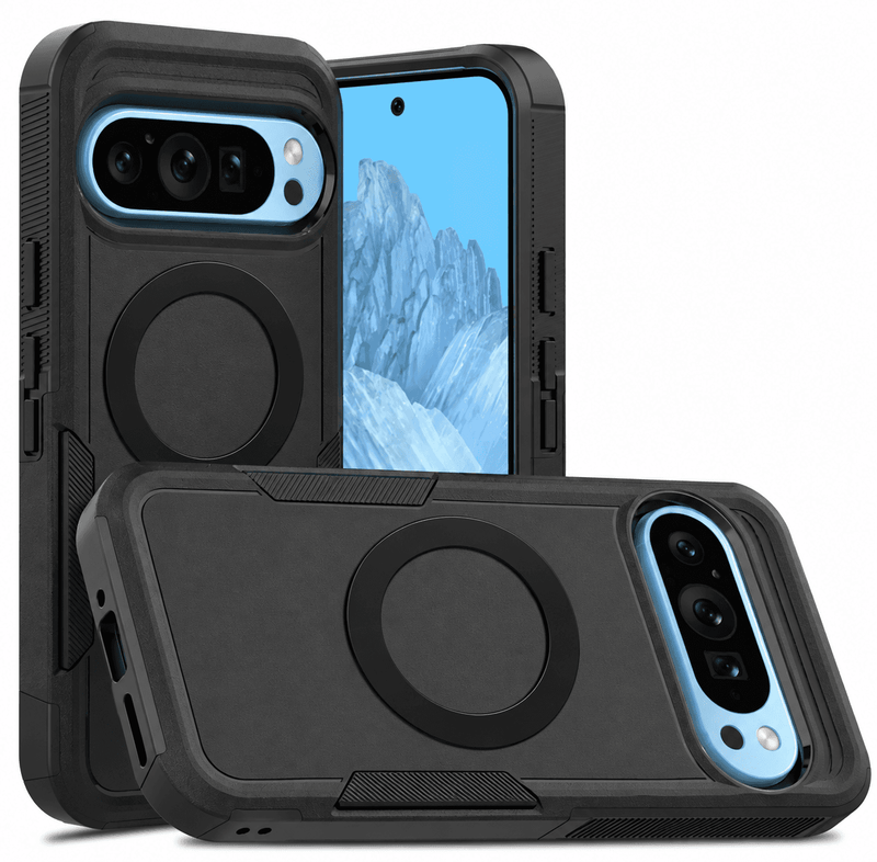 techplus Google Pixel 9 Pro MagSafe Rugged Case With Magnetic Ring Google Pixel 9 Pro MagSafe Rugged Case With Magnetic Ring